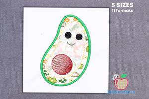 Cartoon Baby Avocado Applique For Kids