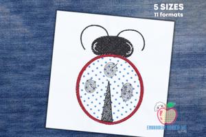 Lady Bug Embroidery Applique
