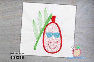 Date With The Leaf And Sunglasses Applique