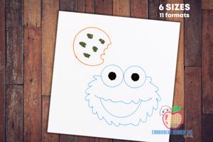 Cartoon Cookie Monster Quick Stitch