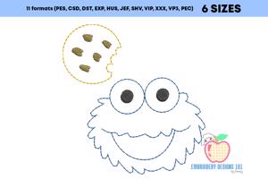 Cartoon Cookie Monster Quick Stitch