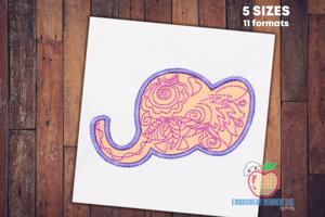 Mandala Elephant Applique