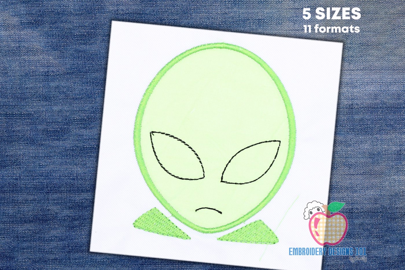 Mini Alien Head Applique