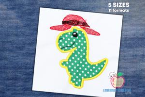 Cowboy Dinosaur Applique Design