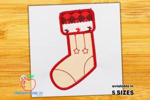 Pink And Beautiful Christmas Stocking Applique Patterns