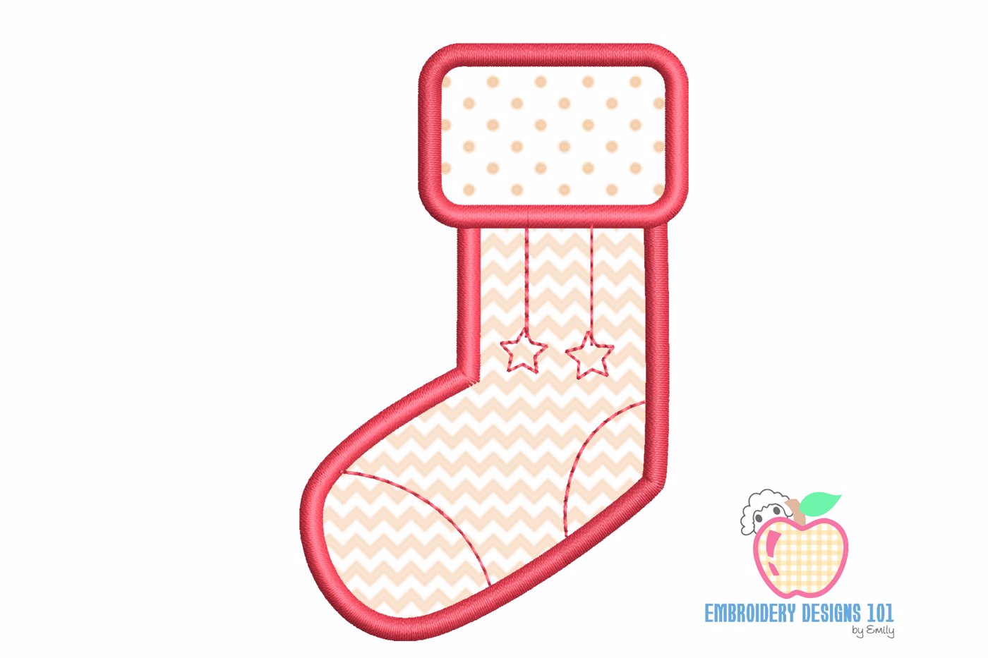 Pink And Beautiful Christmas Stocking Applique Patterns