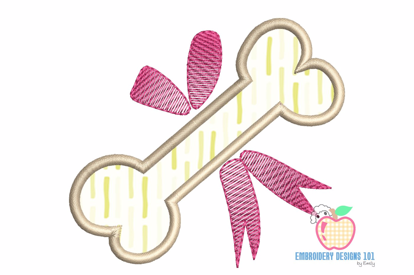 Bone Applique Embroidery Design