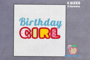 Birthday Girl Applique Design