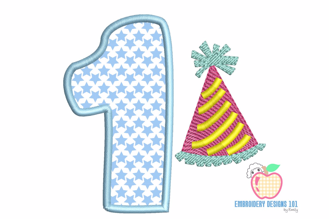 Birthday Hat Embroidery Applique