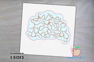 Crazy Brain Embroidery Design