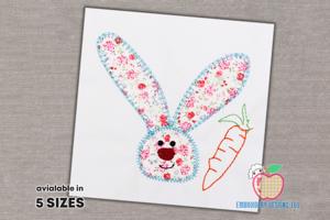 Bunny With Long Ears Applique