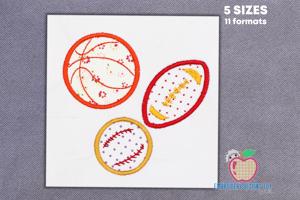 Sports Balls Applique Design