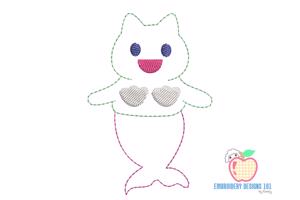 Cute Cat Mermaid Quick Stitch