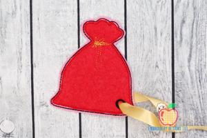 Santa Gift Bag ITH Ornament