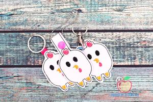 Funny Chiken ITH Snaptab Keyfob Design