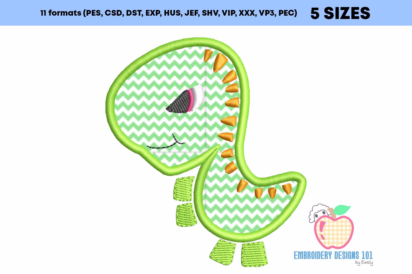 Dino Rex Applique Design