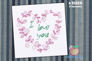 Heart In Zen Art Doodle Quick Stitch
