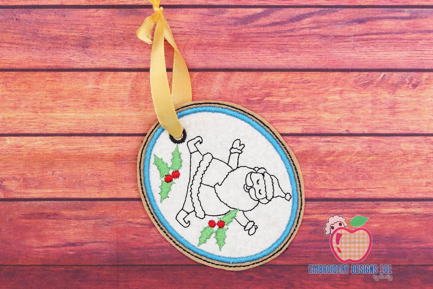 Santa Claus Dancing with Happy Face ITH Ornament