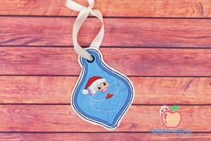 Christmas Santa Claus Face Ornament Embroidery