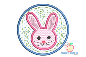 Cute Easter Bunny Applique Pattern