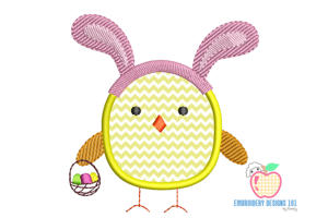 Easter Chick Applique For Kids