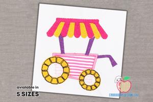 Ice Cream Cart With The Shade Applique Pattern