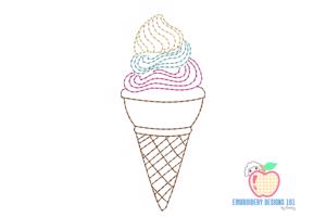 Vanilla Ice Cream Cone Quick Design