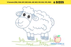 Sheep in a meadow on grass Quick Stitch