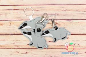 Cute Badger  ITH Keyfob Design