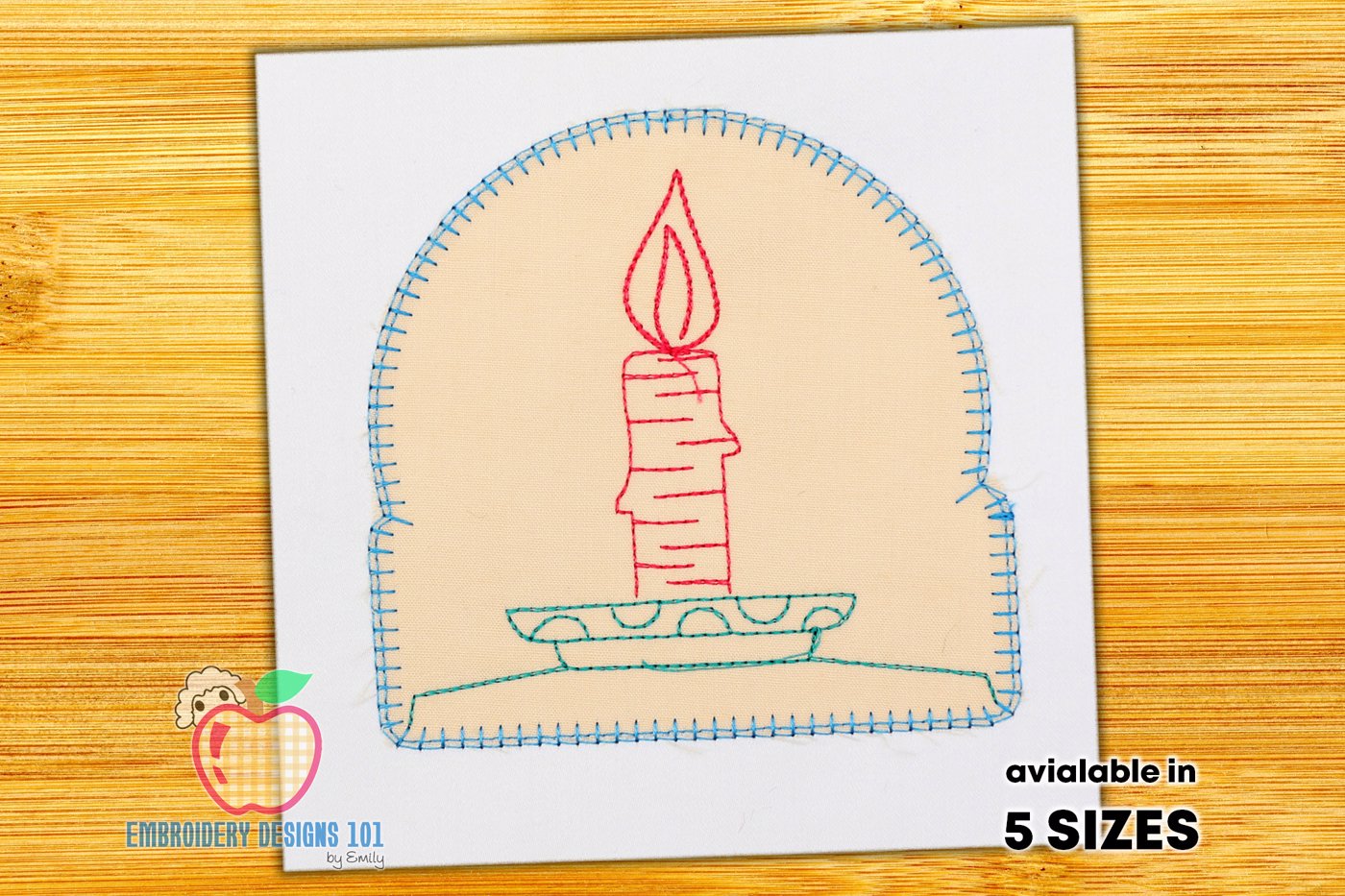 Candle In The Box Embroidery Design