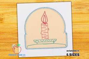 Candle In The Box Embroidery Design