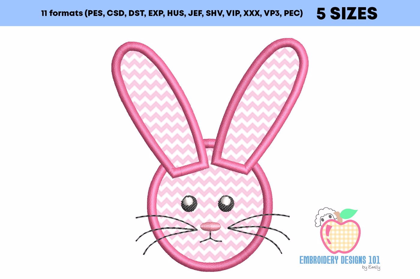 Cartoon Bunny Applique For Kids