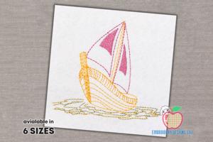 Sail Boat in the Sea Quick Stitch