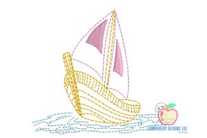 Sail Boat in the Sea Quick Stitch