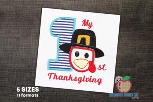 1st Thanksgiving Embroidery Applique
