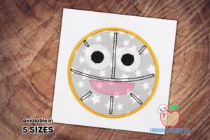 Basketball Smiley Applique