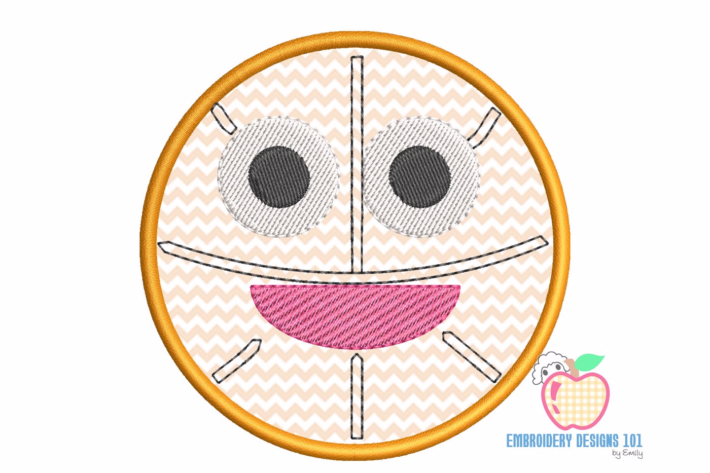 Basketball Smiley Applique