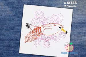 Laysan Lineart Sketch Embroidery
