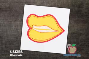 Beautiful Lips design Applique Pattern