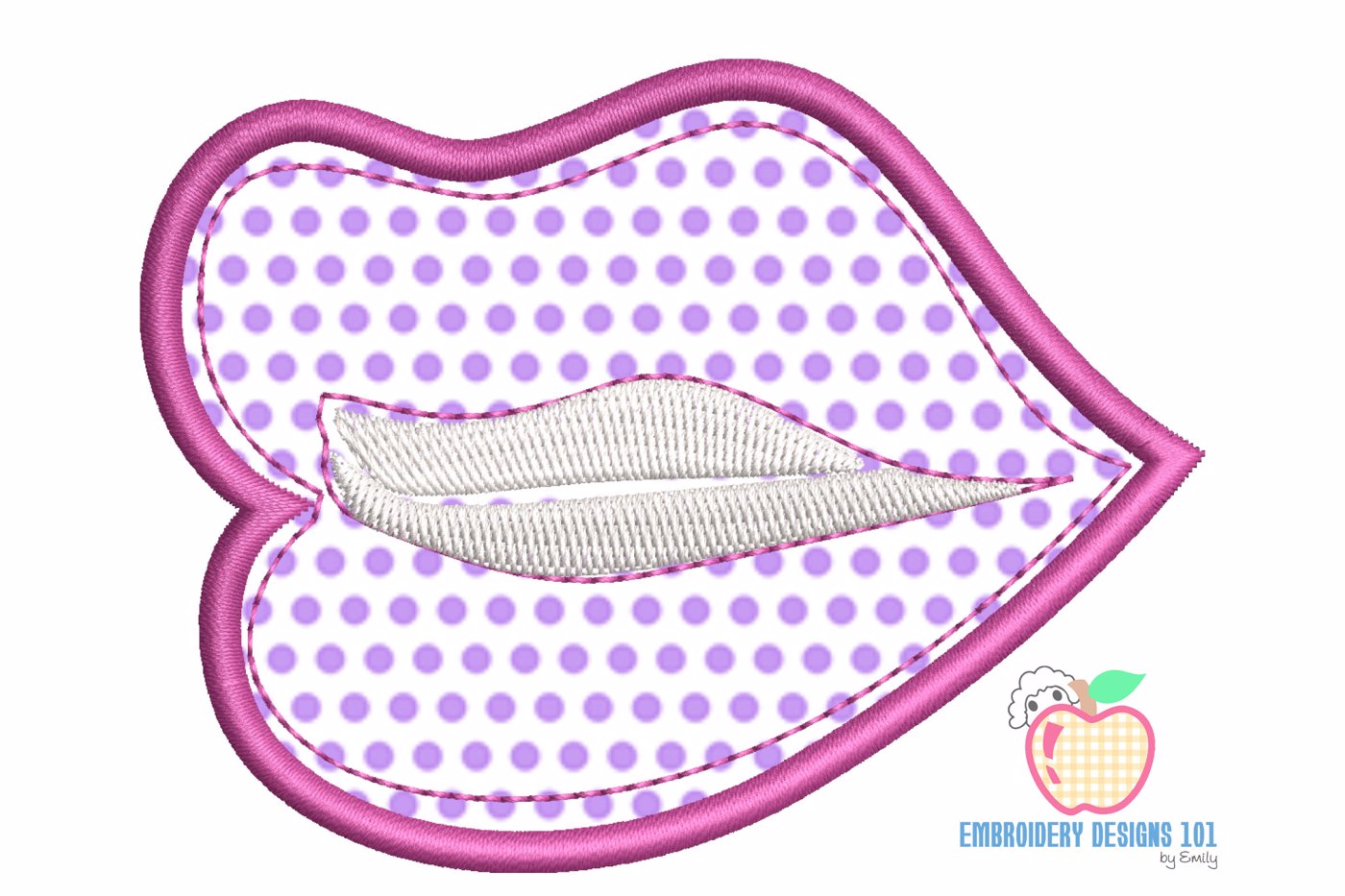 Beautiful Lips design Applique Pattern