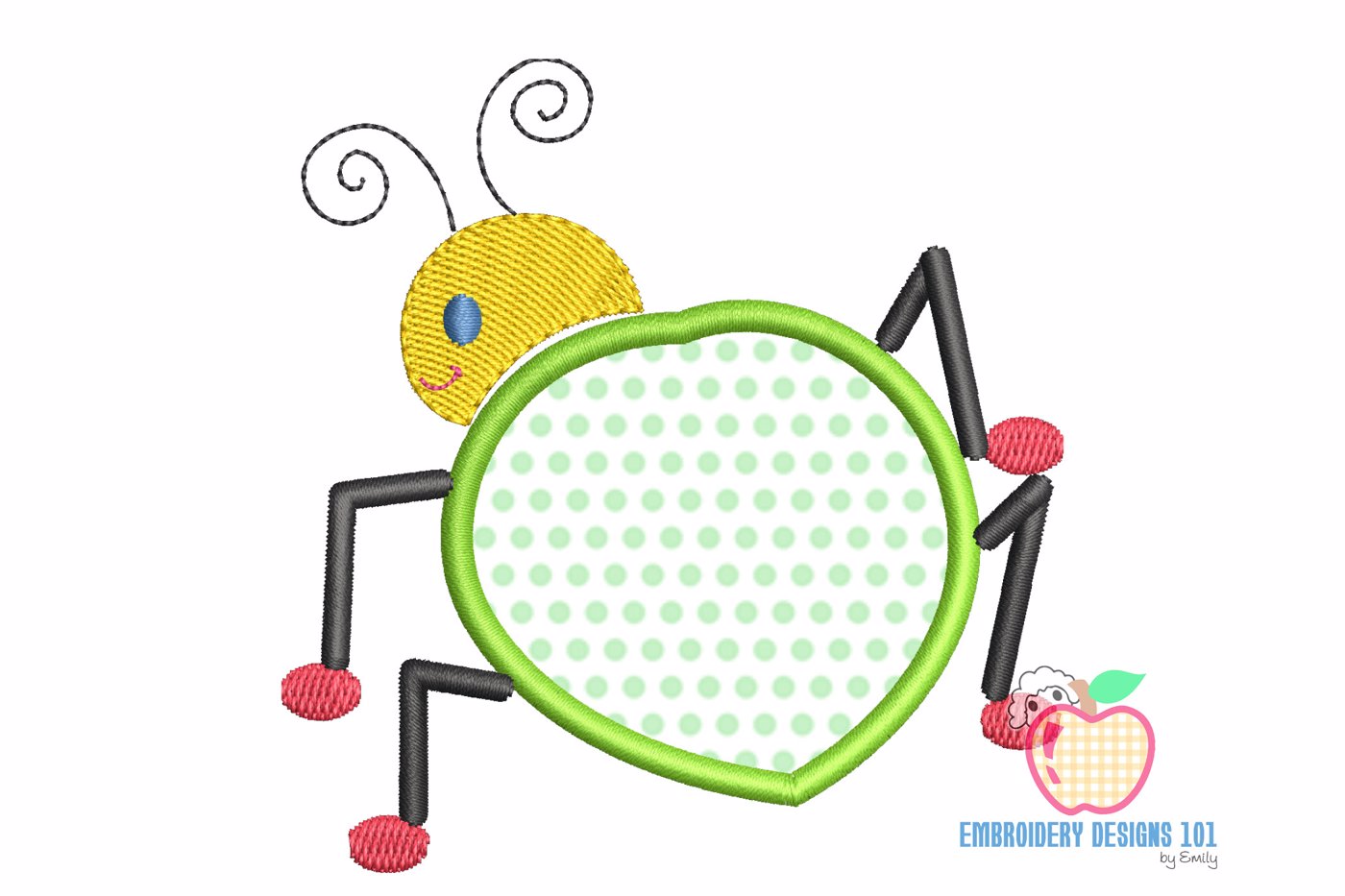 Cute Crawling Bug Embroidery Design