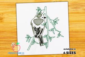Northern beardless tyrannulet Sketch Embroidery