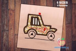 Police Car Applique For Kids