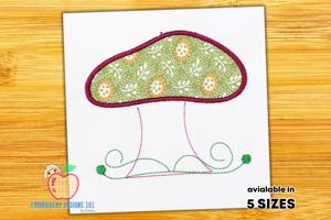 The Mushroom With The Designs Applique Pattern