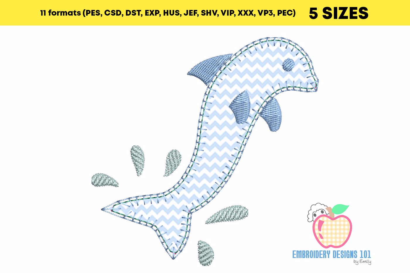 Cute Baby Dolphin Dolphin Applique for Kids