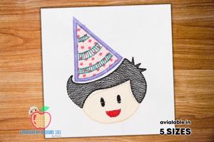 Birthday Boy with Hat Applique