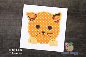 Cute Cat Face Applique For Kids