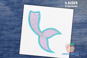 Mermaid tail Applique Pattern