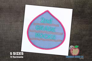 2nd GRADE ROCKS School Applique