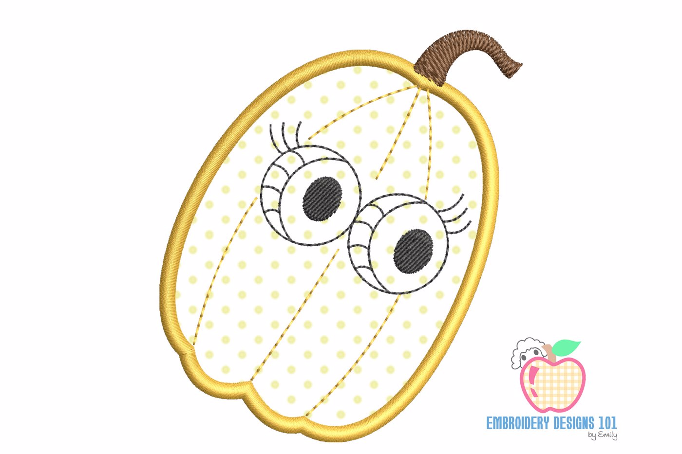 Yellow Carambola With The Bold Eyes Embroidery Design